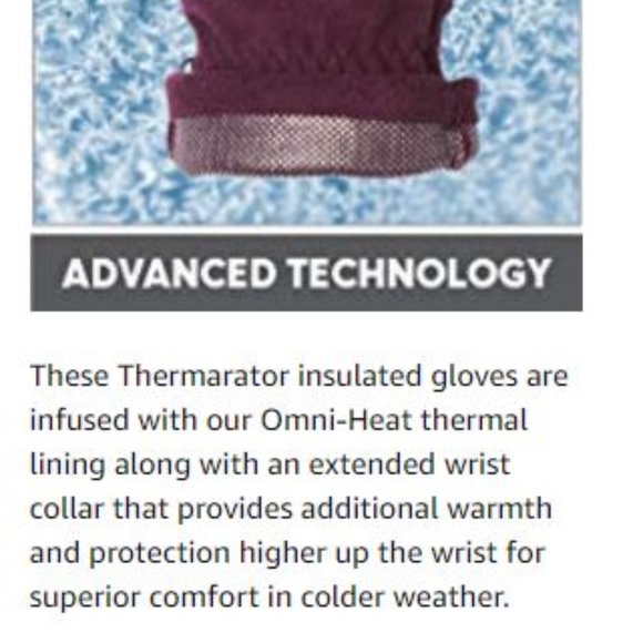 NWT Columbia Women's W Thermarator Glove, X-Large / 8.0 - 8 3/8" - Picture 5 of 9